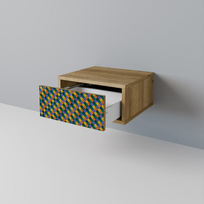 PAINTED SQUARES MIX Nattduksbord i ekeffekt