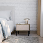 CERAMIC TEXTURE Nightstand in Oak Effect