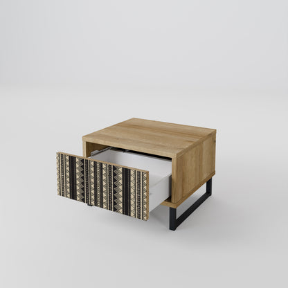 AZTEC Nattduksbord i ekeffekt