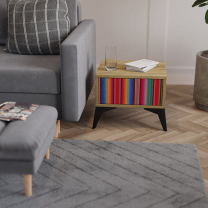 ETHNIC MEXICAN Nightstand in Oak Effect