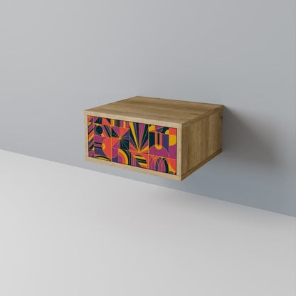 ELECTRIC PATTERNS Nightstand in Oak Effect