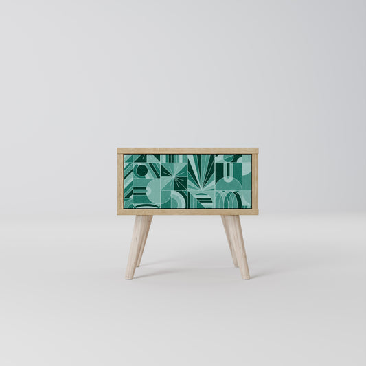 HARMONIC GRID Nightstand in Oak Effect