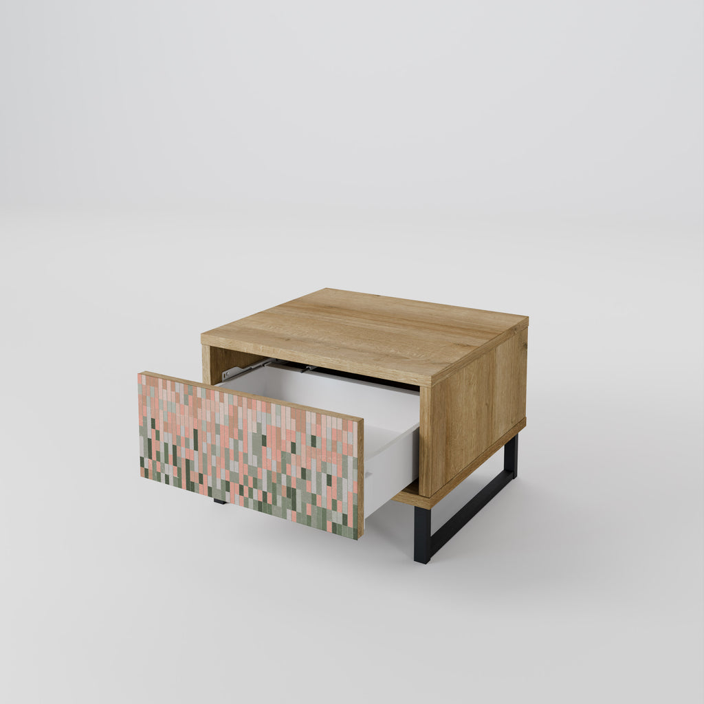 BYGGER FRAMTIDEN Nattduksbord i Oak Effect