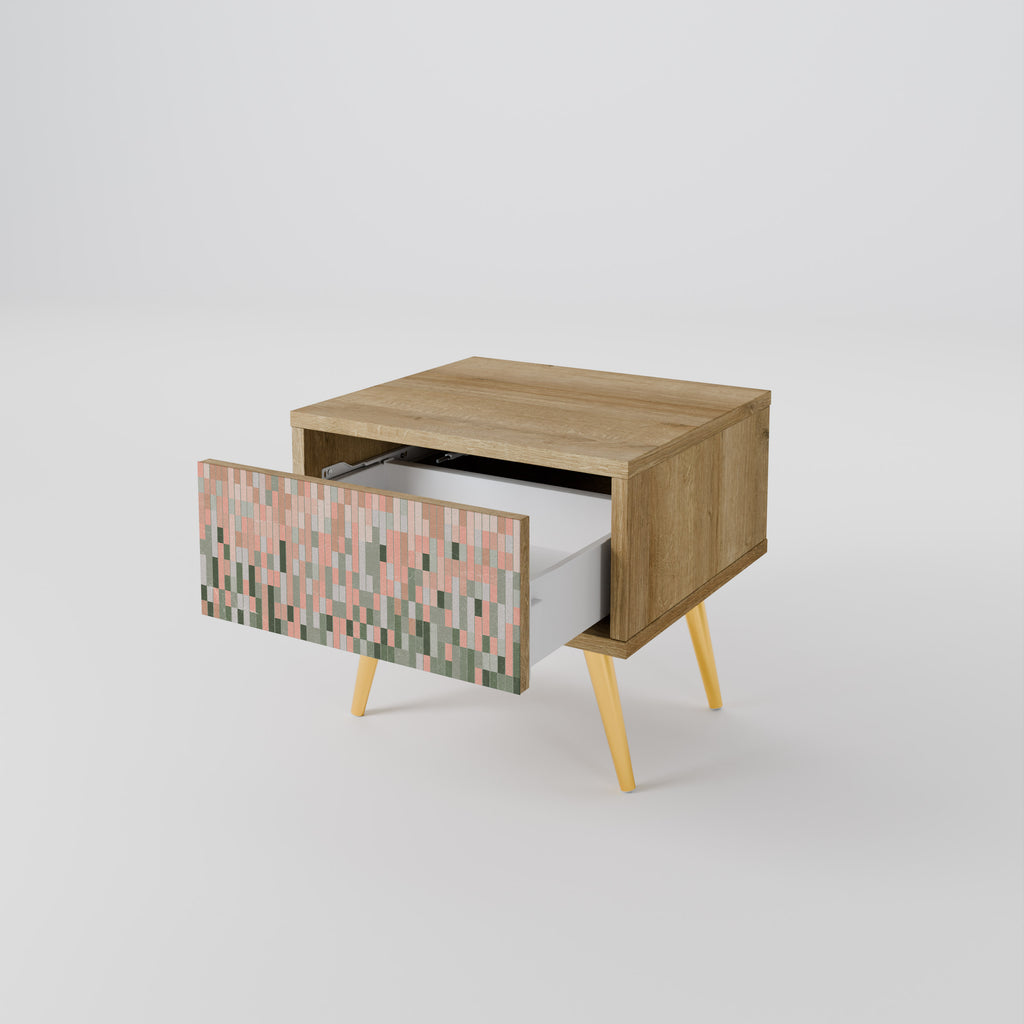BYGGER FRAMTIDEN Nattduksbord i Oak Effect