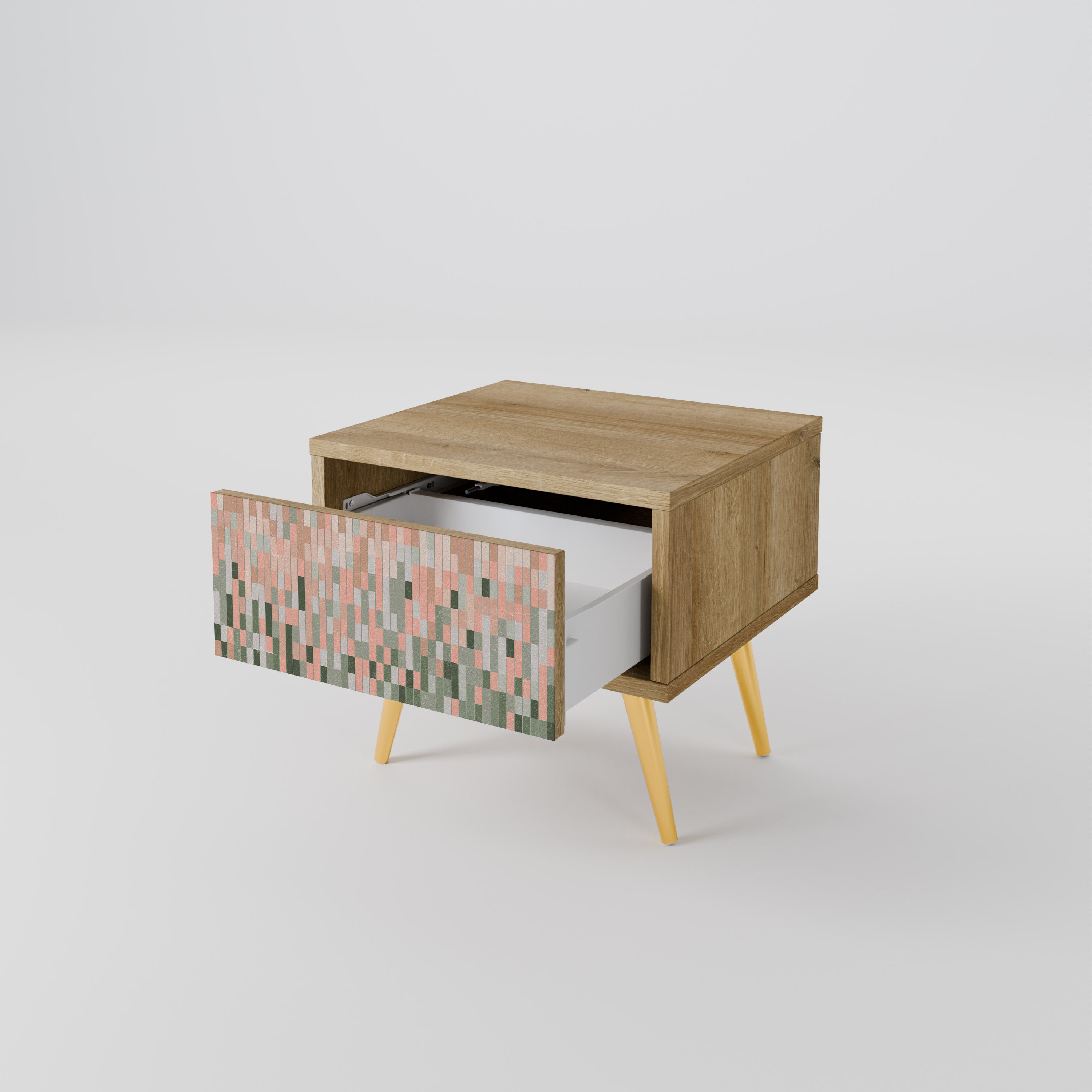 BYGGER FRAMTIDEN Nattduksbord i Oak Effect