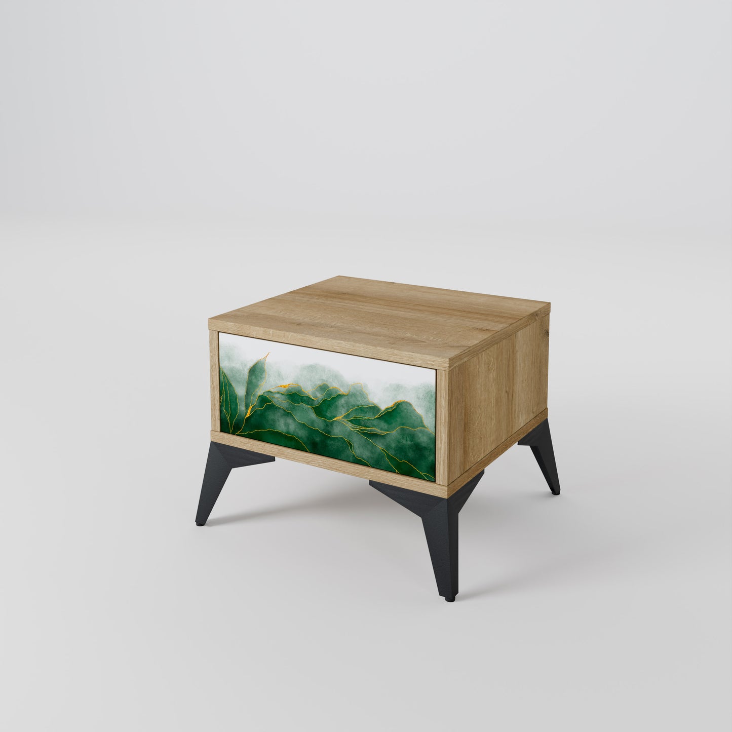 EXPENSIVE NATURE Nightstand in Oak Effect
