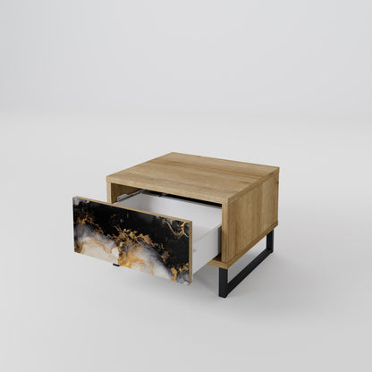 MARBLE OF MORGEN Nattduksbord i Oak Effect