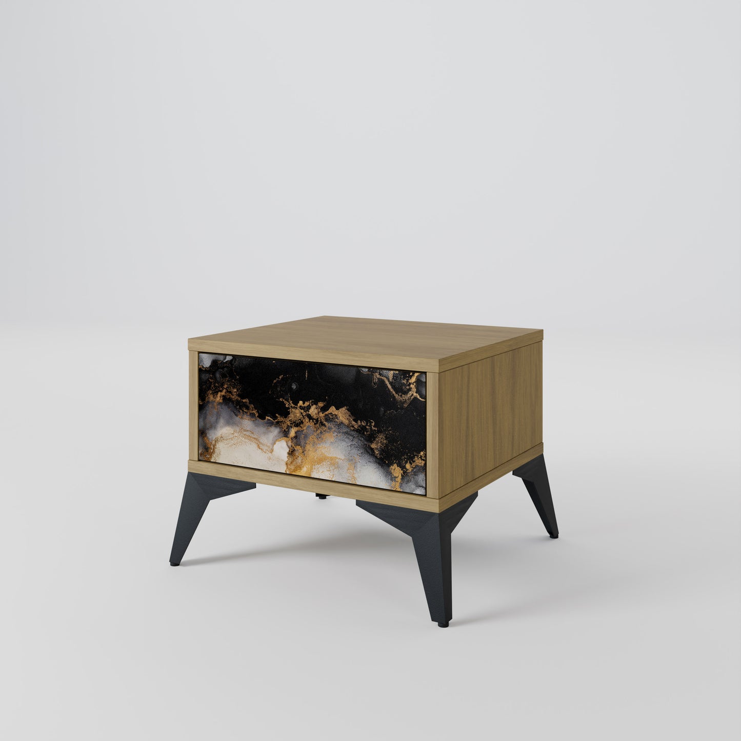 MARBLE OF MORGEN Nattduksbord i Oak Effect