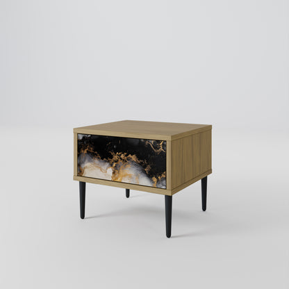 MARBLE OF MORGEN Nattduksbord i Oak Effect
