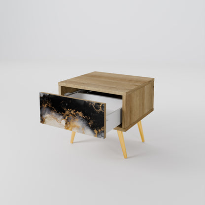 MARBLE OF MORGEN Nattduksbord i Oak Effect