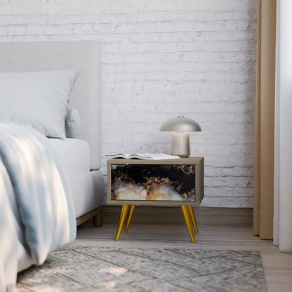 MARBLE OF MORGEN Nattduksbord i Oak Effect
