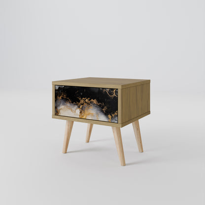 MARBLE OF MORGEN Nattduksbord i Oak Effect