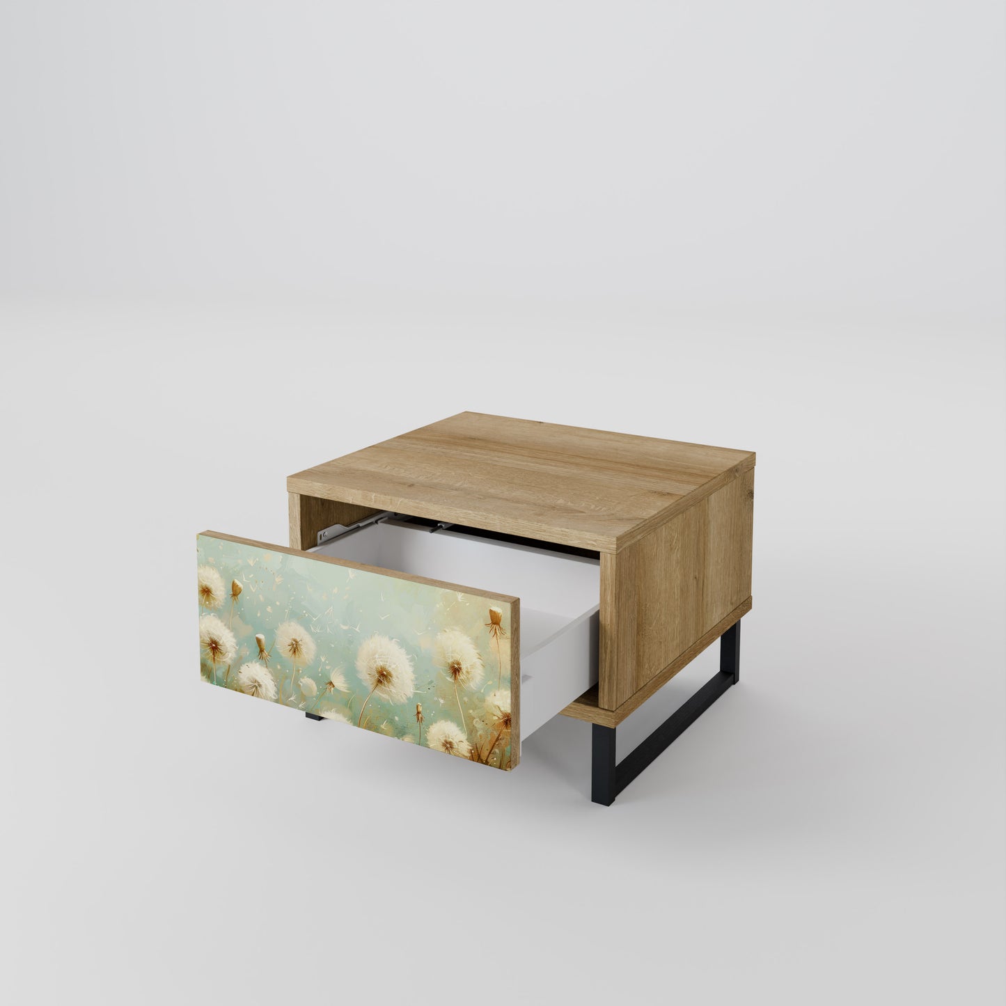 DREAMY MEADOW Nightstand in Oak Effect