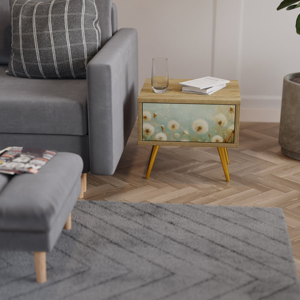 DREAMY MEADOW Nattduksbord i Oak Effect