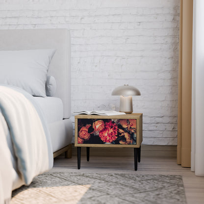 NEVERENDING BLOOM Nightstand in Oak Effect