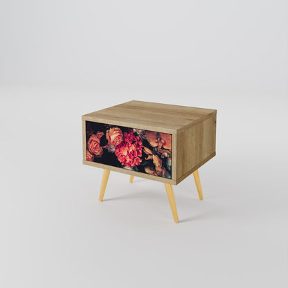 NEVERENDING BLOOM Nightstand in Oak Effect