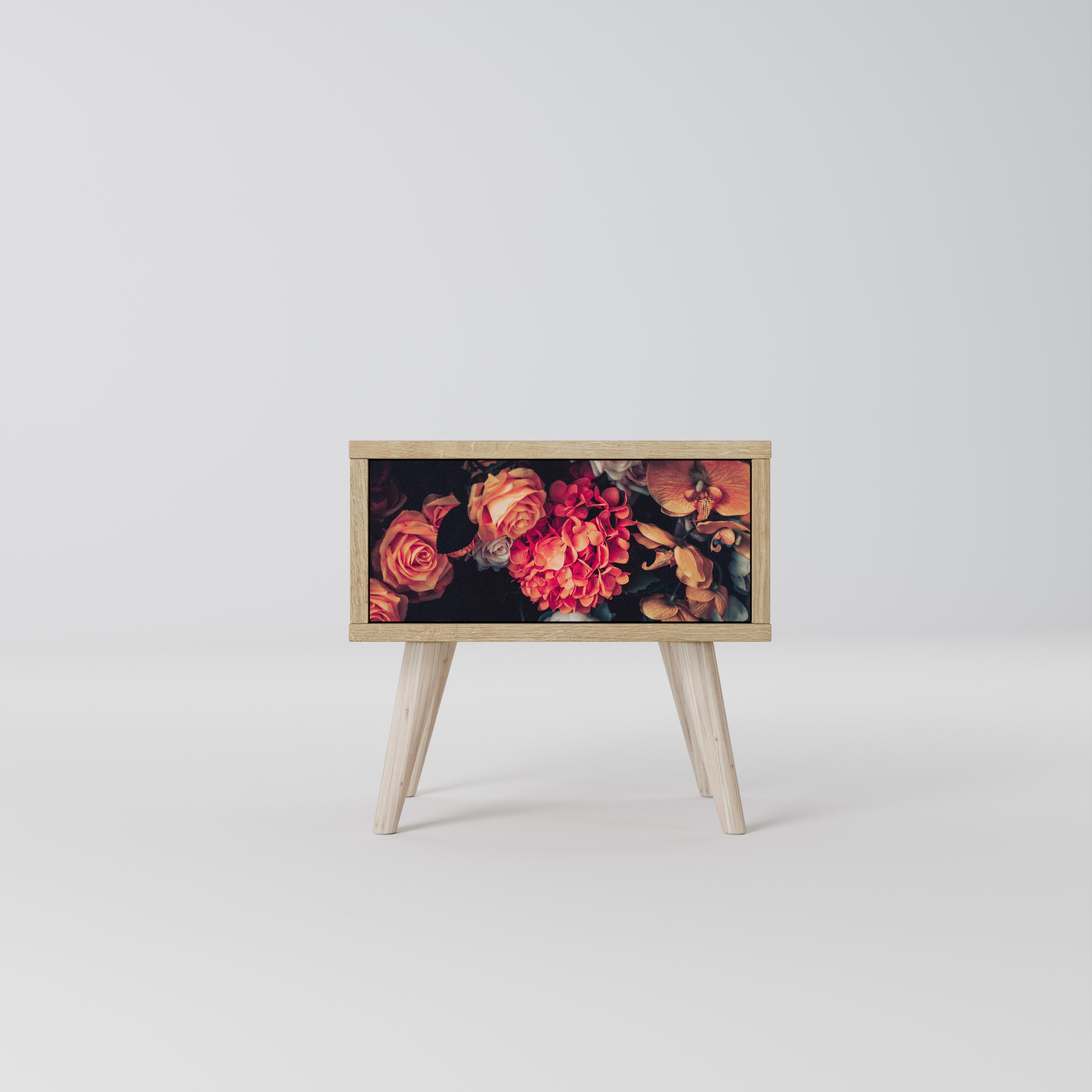 NEVERENDING BLOOM Nattduksbord i Oak Effect