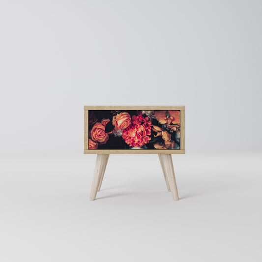 NEVERENDING BLOOM Nightstand in Oak Effect