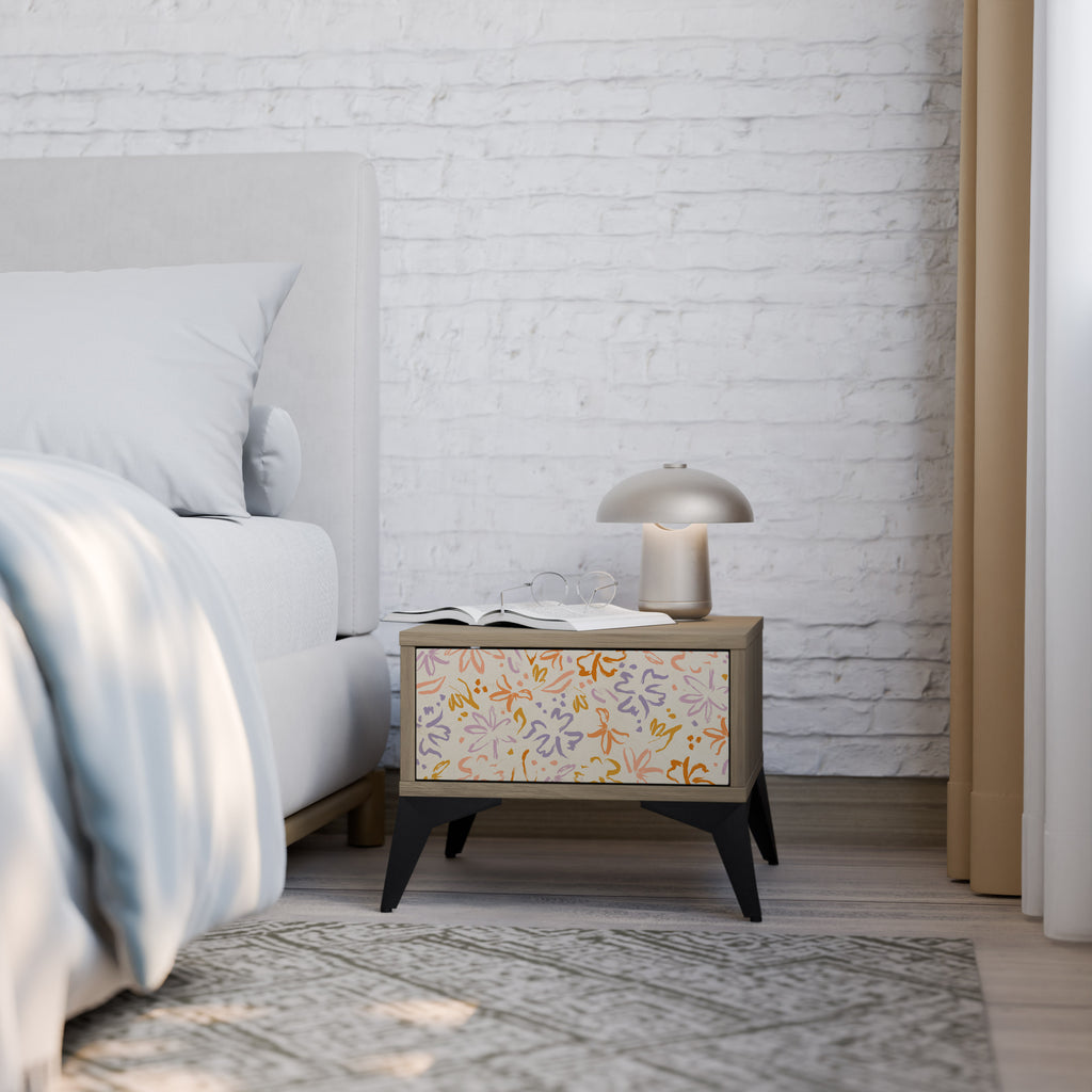 SPRING WHIMSY Nattduksbord i ekeffekt