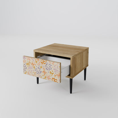 SPRING WHIMSY Nattduksbord i ekeffekt