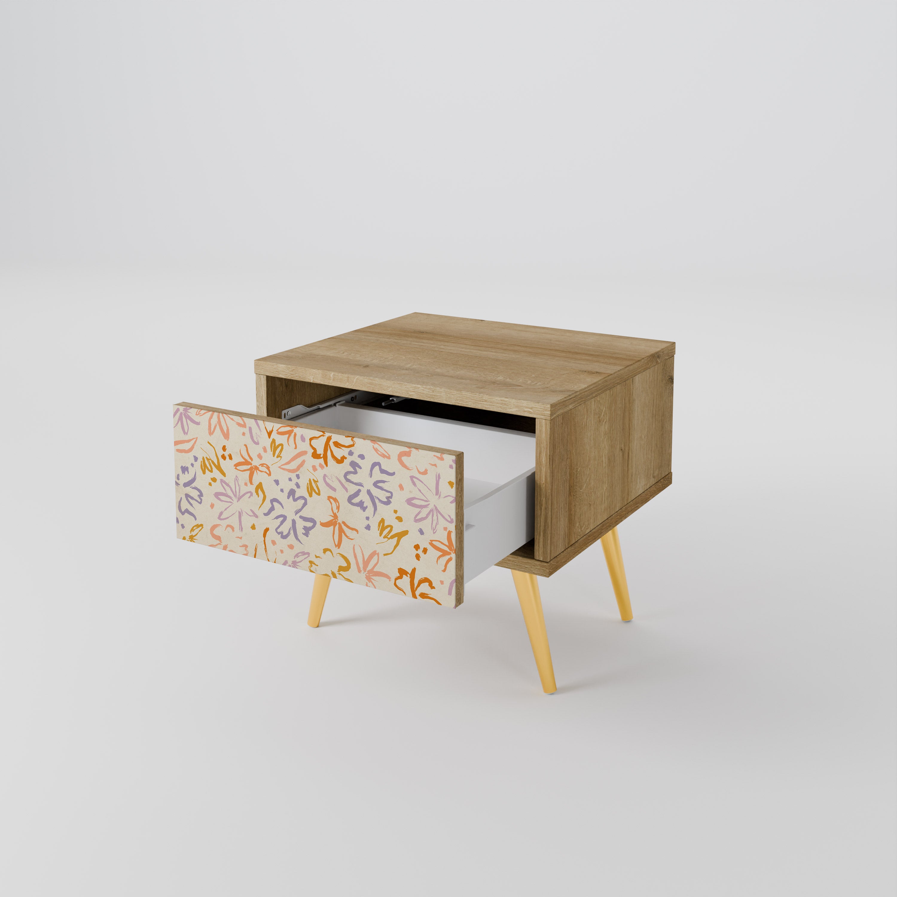 SPRING WHIMSY Nattduksbord i ekeffekt