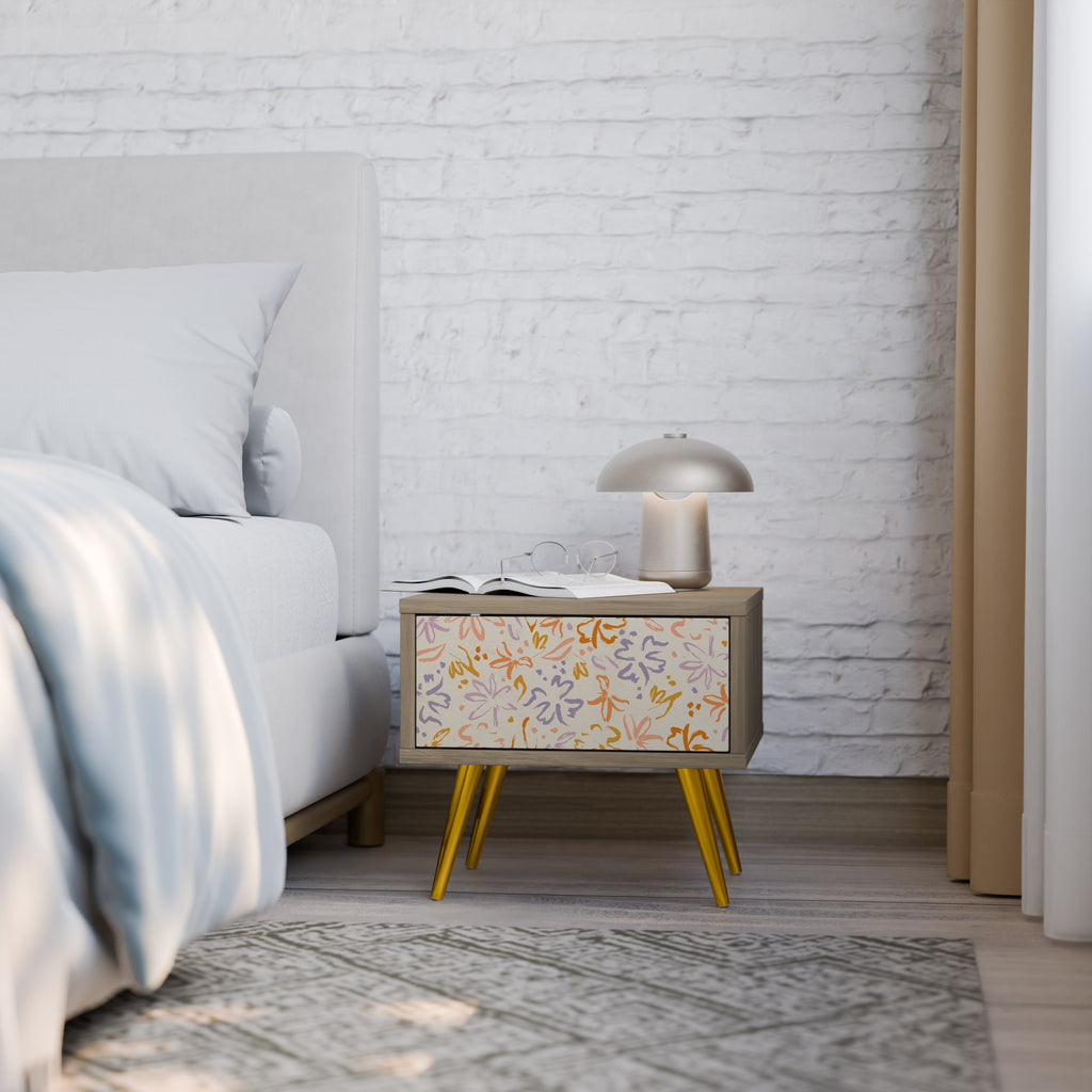 SPRING WHIMSY Nattduksbord i ekeffekt
