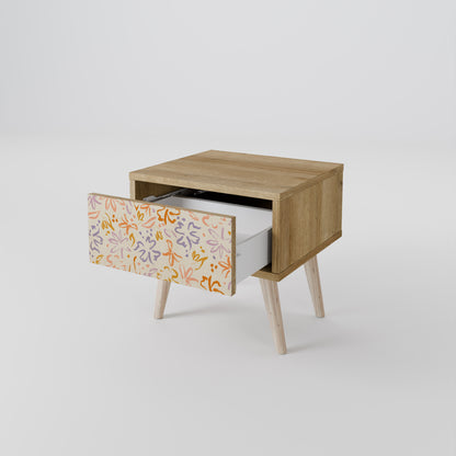 SPRING WHIMSY Nattduksbord i ekeffekt