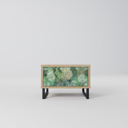 SUCCULENT CLUSTER Nightstand in Oak Effect