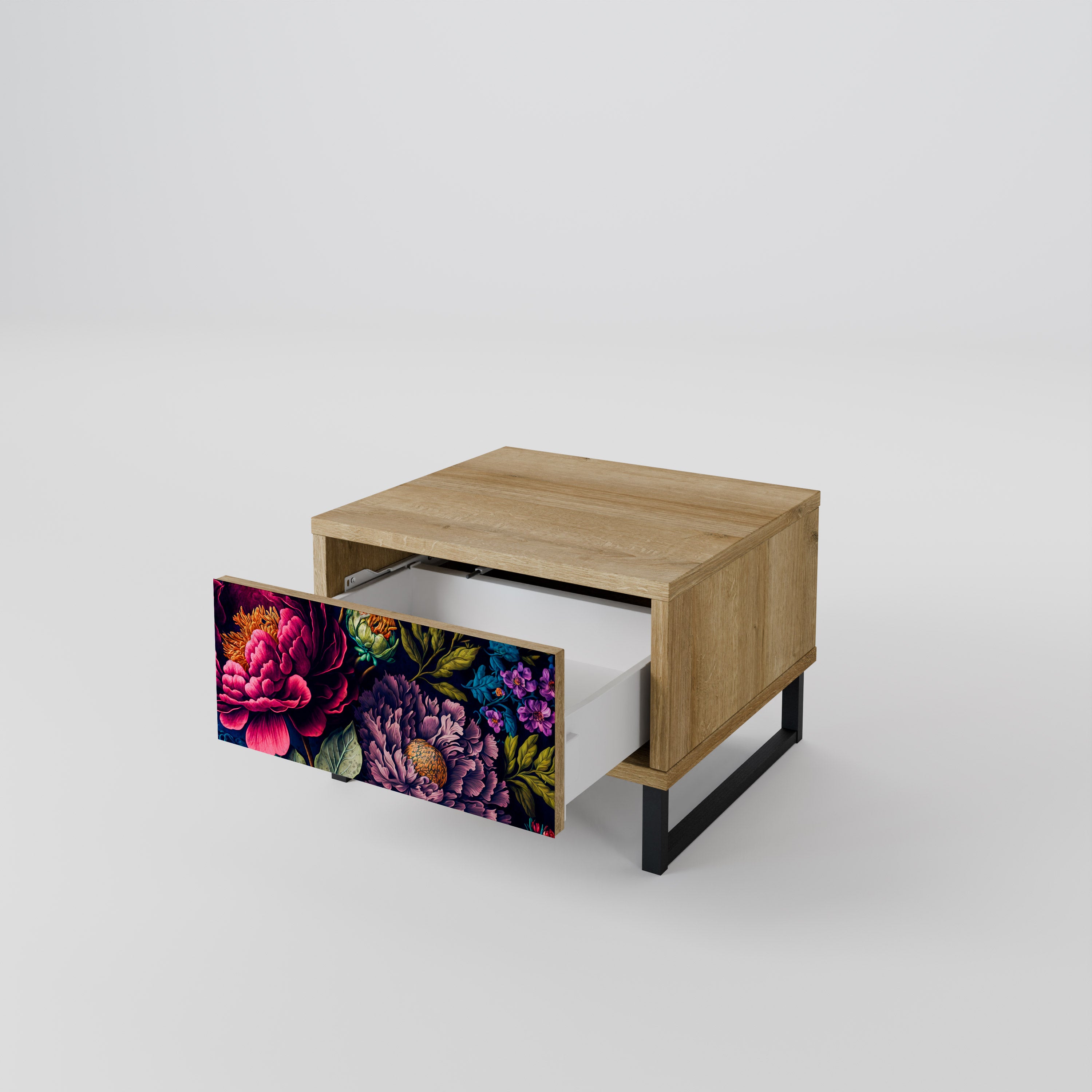 BLOOMING ELEGANCE Nattduksbord i ekeffekt