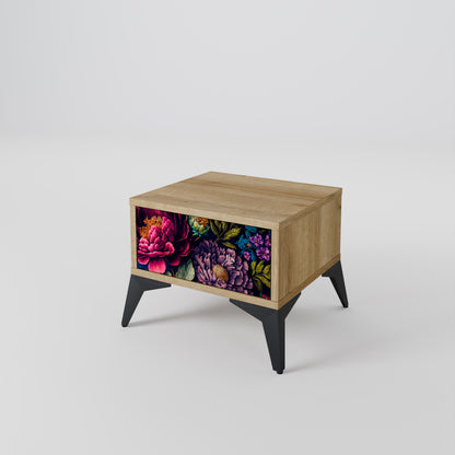 BLOOMING ELEGANCE Nattduksbord i ekeffekt