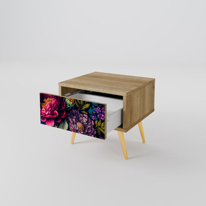 BLOOMING ELEGANCE Nattduksbord i ekeffekt