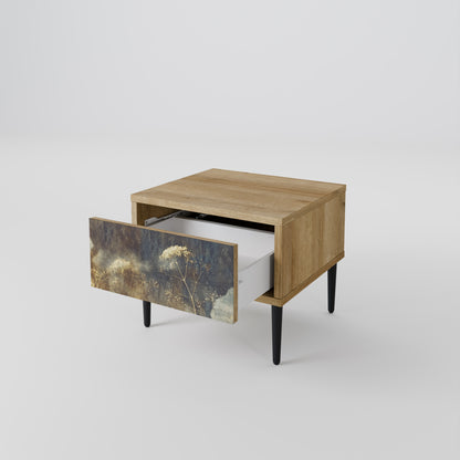 GENTLE POWER Nightstand in Oak Effect