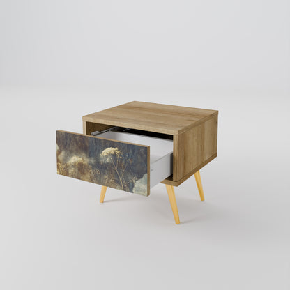 GENTLE POWER Nightstand in Oak Effect