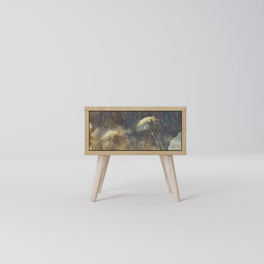 GENTLE POWER Nightstand in Oak Effect
