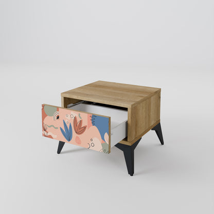 PASTEL DESTINY Nightstand in Oak Effect