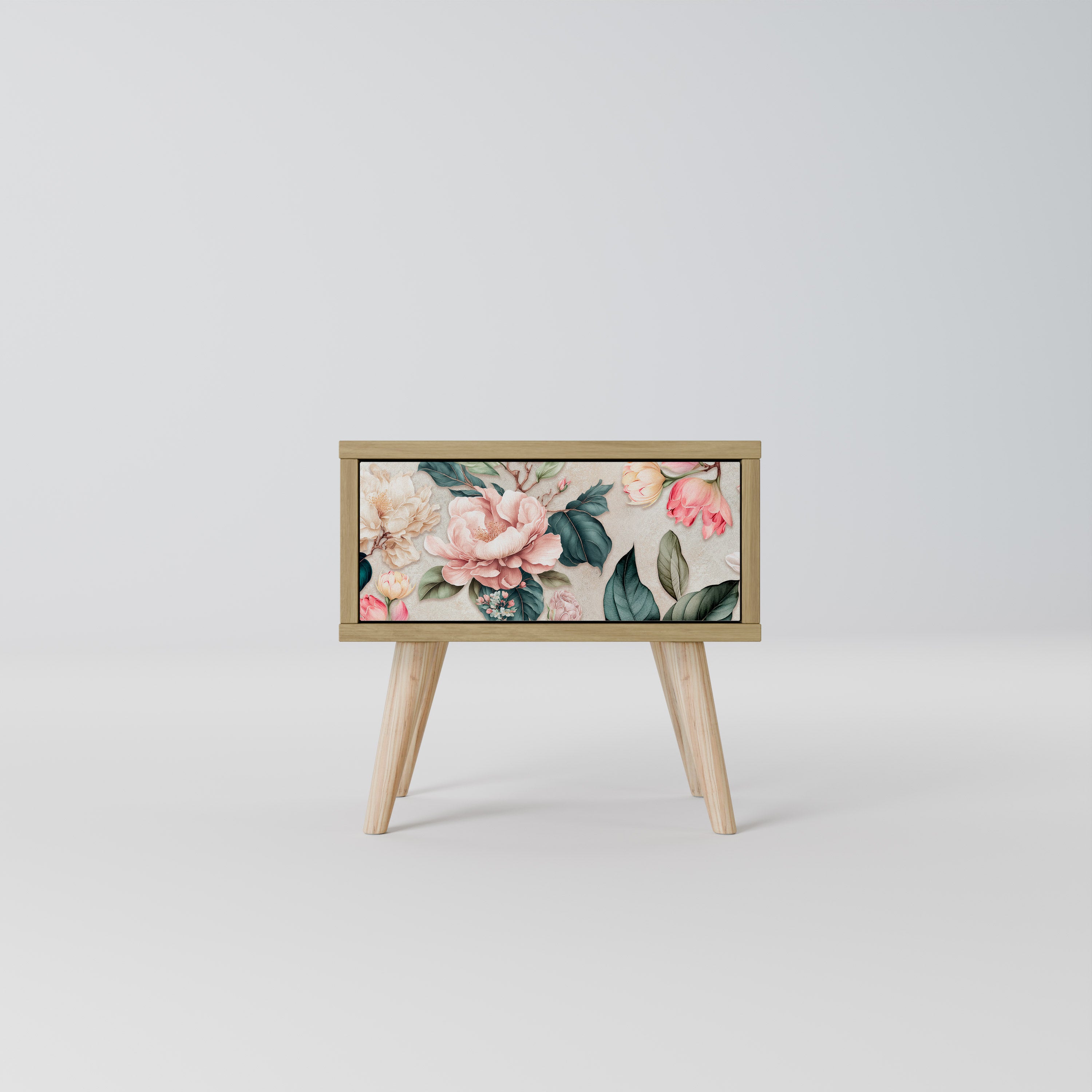 FLORAL GRACE Nattduksbord i ekeffekt