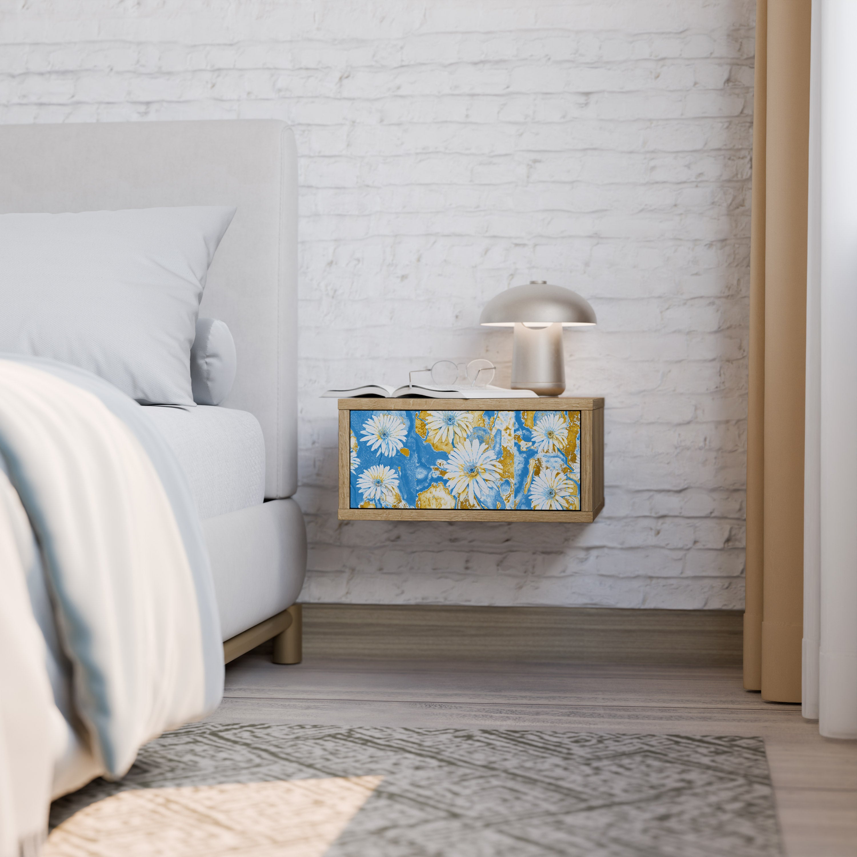 DAISY LUXE Nattduksbord i ekeffekt