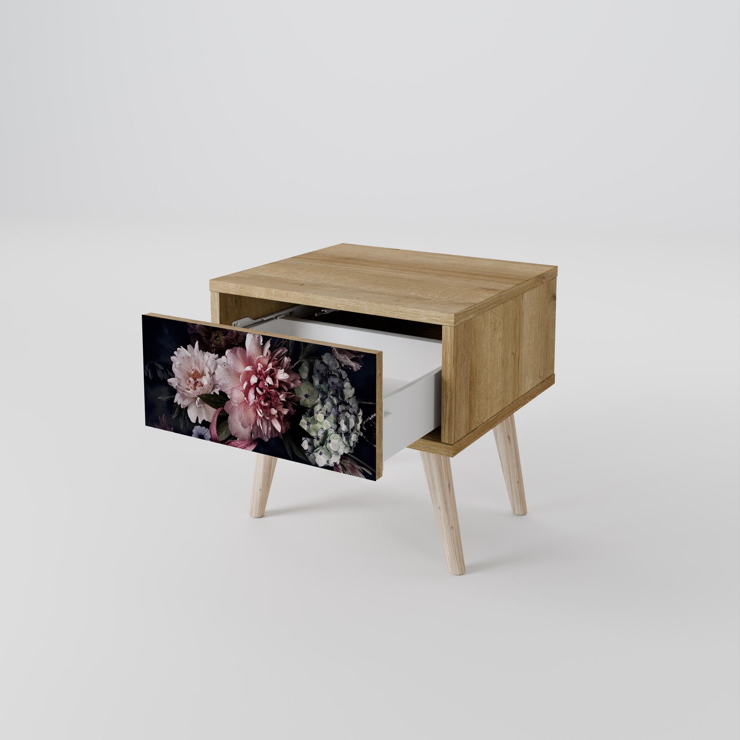 PURE BLOSSOM Nattduksbord i ekeffekt