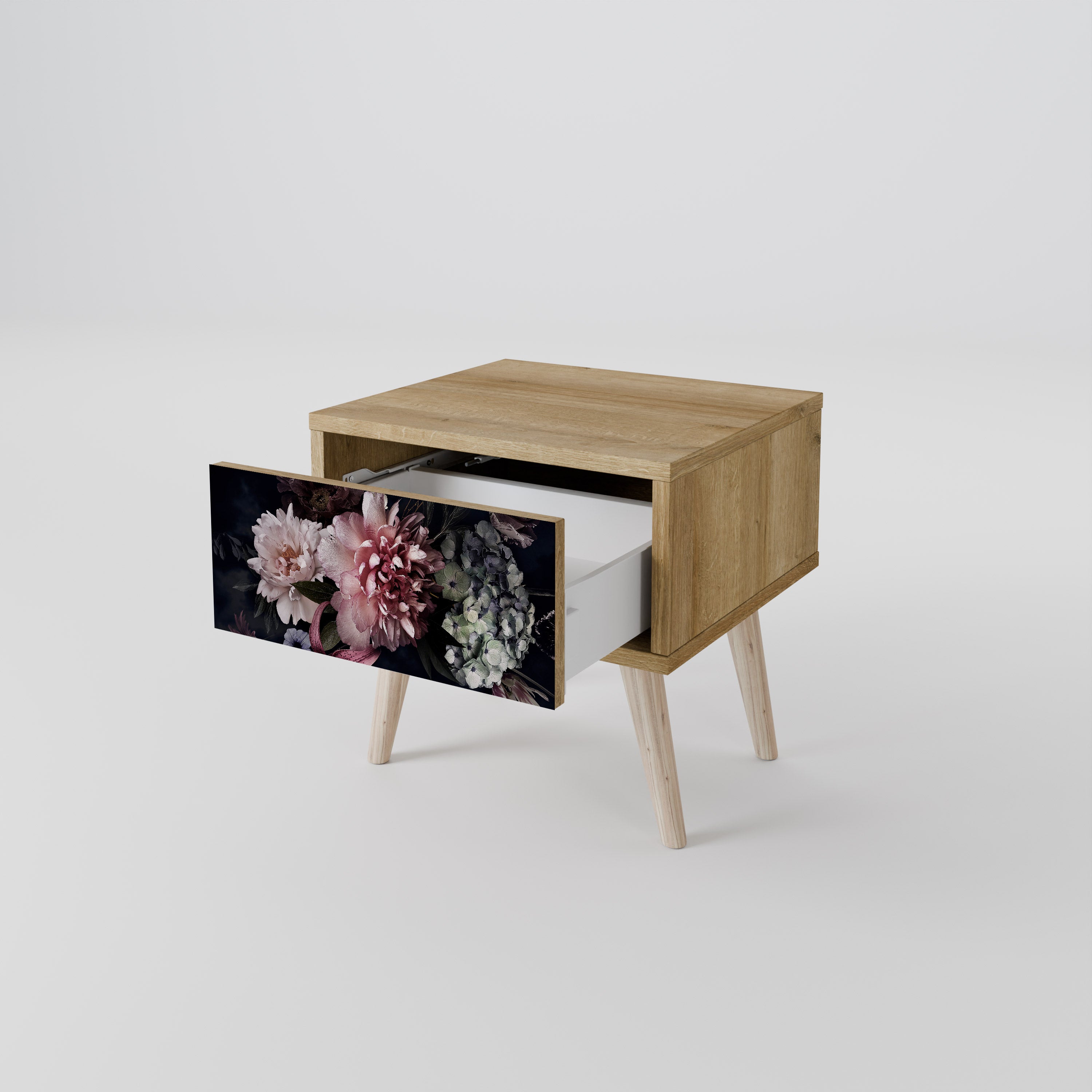 PURE BLOSSOM Nattduksbord i ekeffekt