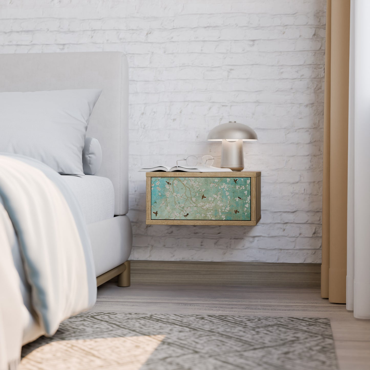 BLOOMING CHARM Nattduksbord i ekeffekt
