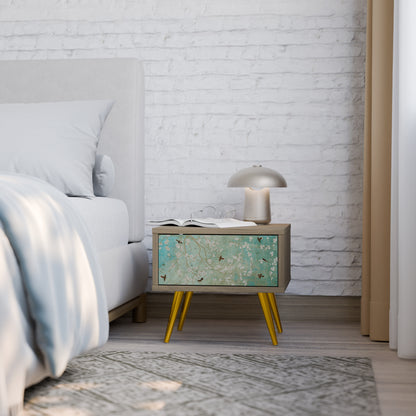 BLOOMING CHARM Nattduksbord i ekeffekt
