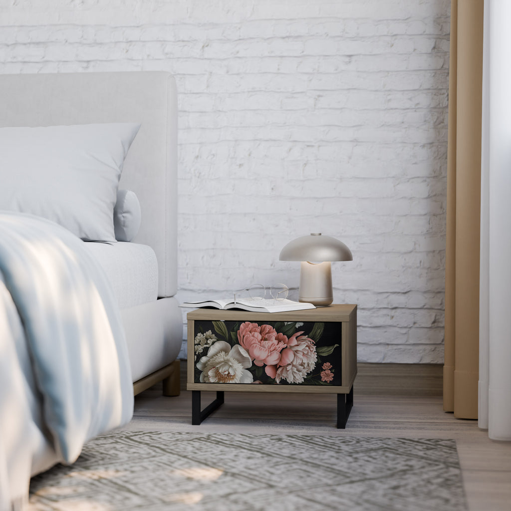 LUSH ELEGANCE Nattduksbord i ekeffekt