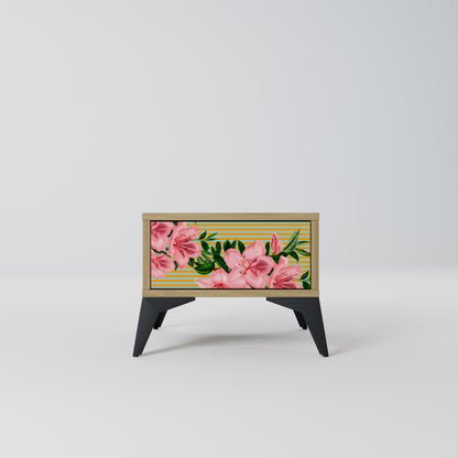 FRAGILE BEAUTY Nightstand in Oak Effect