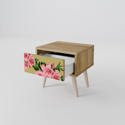 FRAGILE BEAUTY Nightstand in Oak Effect