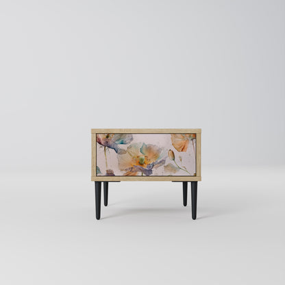 SOFTEN POPPY Nightstand in Oak Effect