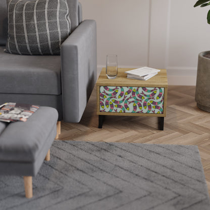 INDIAN FISH Nightstand in Oak Effect