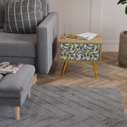 INDIAN FISH Nightstand in Oak Effect