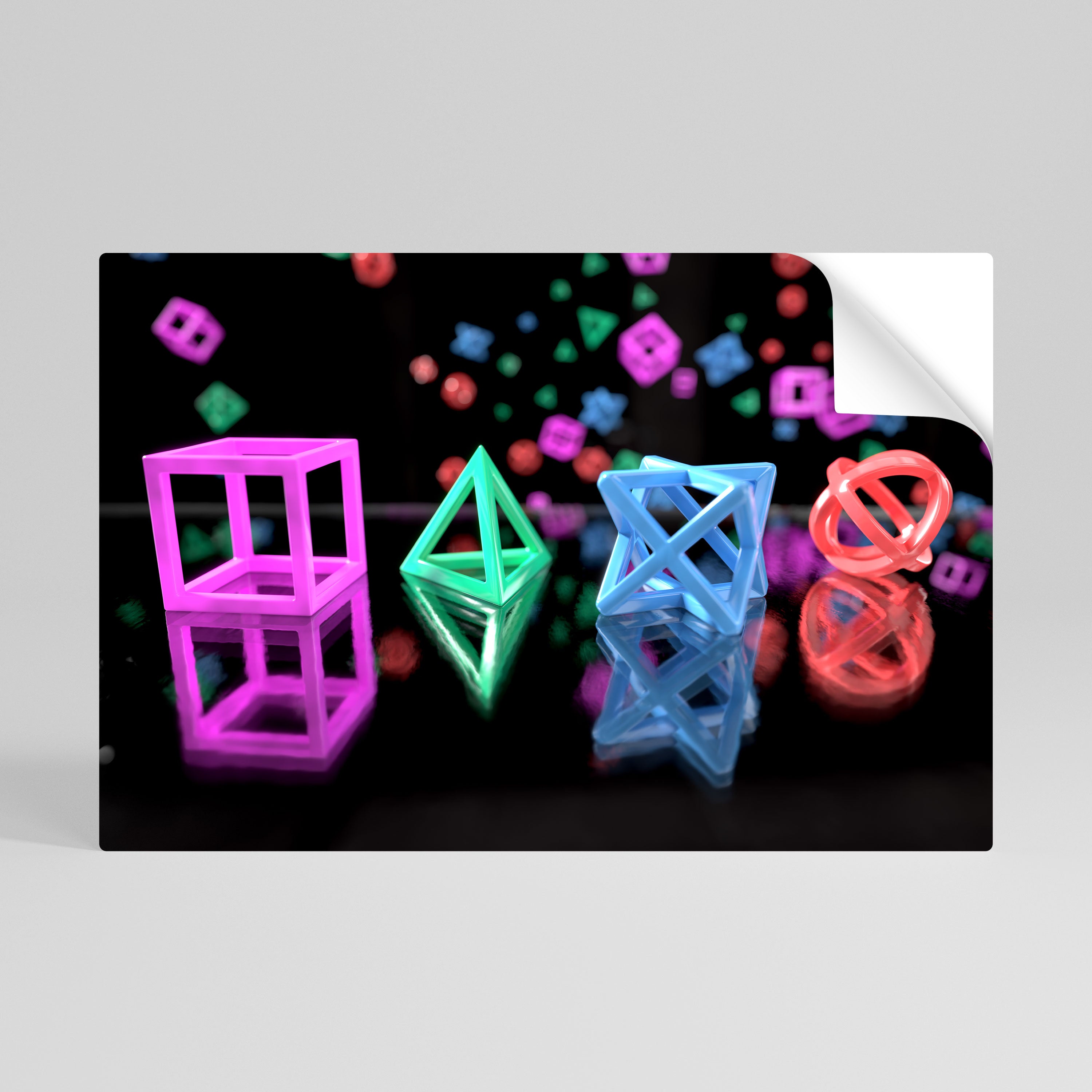 GAMER GLOWING ICONS Självhäftande Horisontell Poster