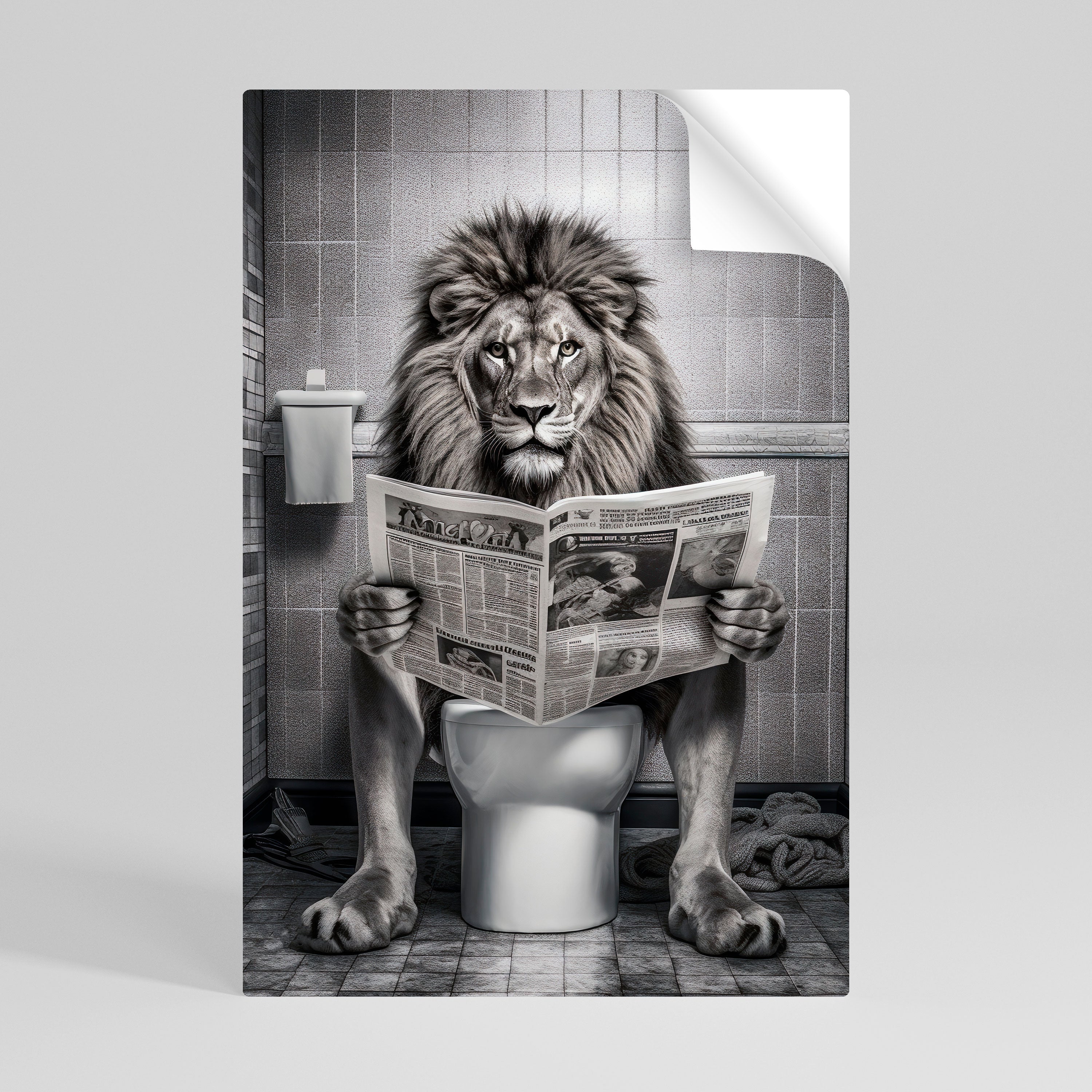 ROAR PRESS REVIEW Vertikal affisch med självhäftande klistermärke