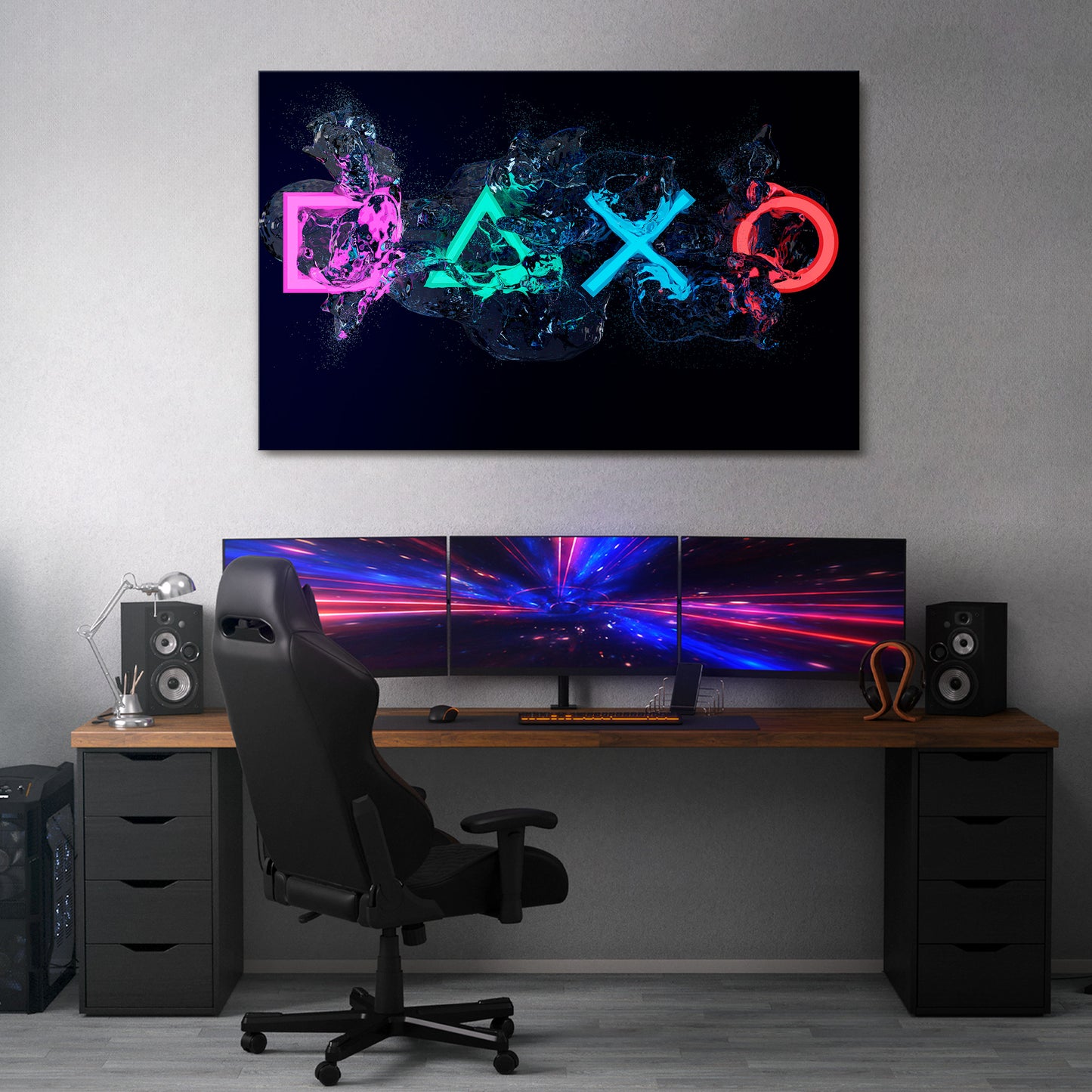 GAMING REVOLT Horizontal Canvas Print